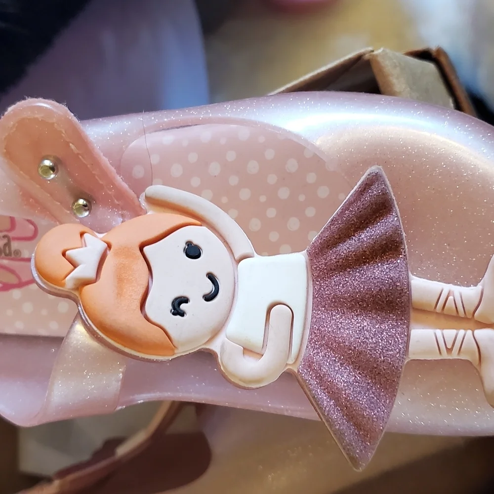 Mini Melissa-Cute Pink Ballerina Sandals
